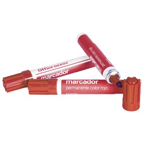 MARCADOR PERMANENTE ROJO OFFICE DEPOT