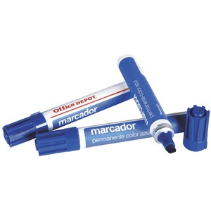 MARCADOR PERMANENTE AZUL OFFICE DEPOT
