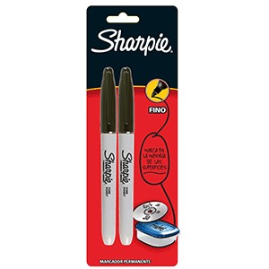 MARCADOR SHARPIE PUNTO FINO NEGRO 2 PIEZAS