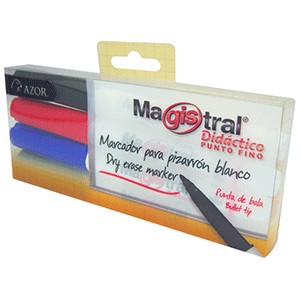 MARCADOR MAGISTRAL PUNTO FINO 4 COLORES SURTIDOS