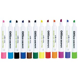 MARCADORES A BASE DE AGUA DE COLORES OFFICE DEPOT