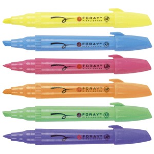 MARCATEXTOS MINI PUNTA CINCEL CON 6 PIEZAS