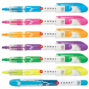 MARCATEXTOS PUNTA CINCEL COLORES SURTIDOS 6 PIEZAS