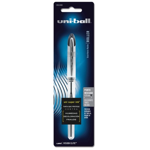 PLUMA RUBBERMAI UNIBALL VISION ELITE .8MM T1 NEGRO