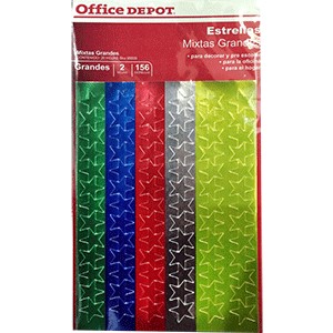 ETIQUETAS DE ESTRELLA OFFICE DEPOT CON 156 COLORES