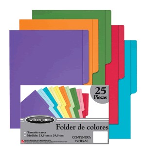 FOLDER CARTA ACCO AZUL CON 25 PIEZAS