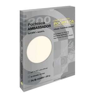 PAPEL AMBASSADOR MARFIL TAM.CARTA 200 GR POCHTECA
