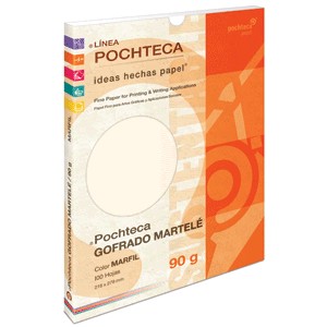 PAPEL GOFRADO MARTELE MARFIL 90 GR CON 100