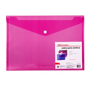 SOBRE DE PLASTICO CARTA OFFICE DEPOT CON BOTON