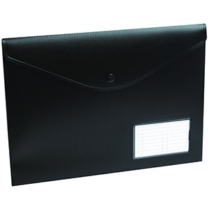 SOBRE DE PLASTICO CARTA REDTOP CON BROCHE NEGRO