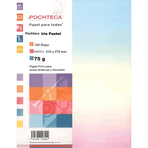 PAPEL IRIS PASTEL CARTA CON 100 POCHTECA