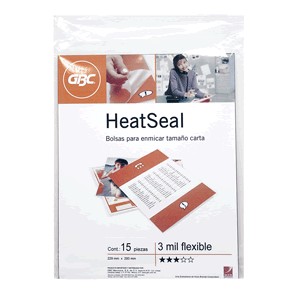 MICA TERMICA GBC FLEXIBLE 22.9X23 CM CON 15 PIEZAS