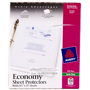 PROTECTOR DE HOJAS AVERY ECONOMICO CARTA CON 100