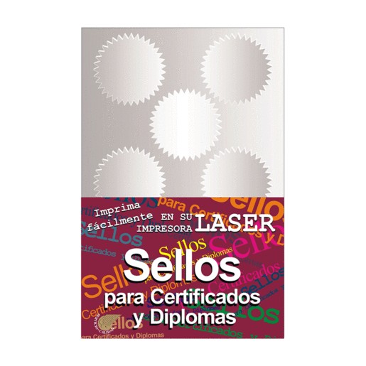 SELLOS PARA DIPLOMAS PLATA 56 PIEZAS