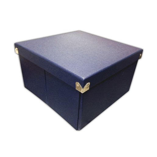 CAJA PARA ARCHIVO RIHAN PLEGABLE CUADRADA AZUL