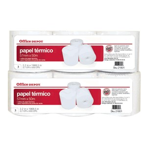 ROLLO PAPEL TERMICO 57MM X 50 M OFFICE DEPOT