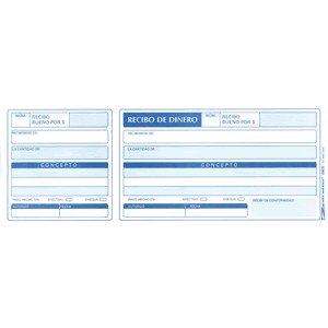 RECIBO DE DINERO GRAFIX 3 PAQUETES CON 75 HOJAS