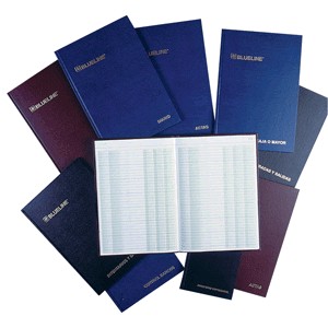 LIBRO DE CONTROL DE BANCOS BLUELINE CON 100 HOJAS