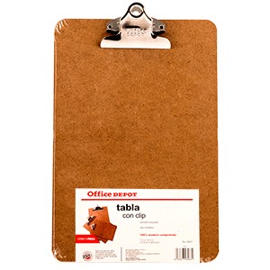 TABLA MADERA CON CLIP OFFICE DEPOT TAMANO ESQUELA