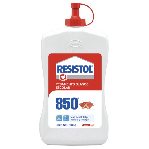 PEGAMENTO BLANCO RESISTOL 850 FRASCO 500 GRAMOS