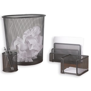 SET DE ESCRITORIO 4 PIEZAS MESH NEGRO