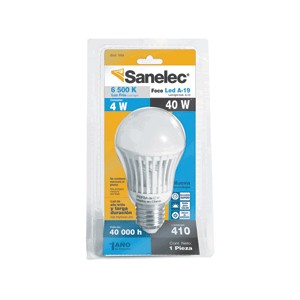FOCO SANELEC LED CONSUMO 4W LUZ FRIA