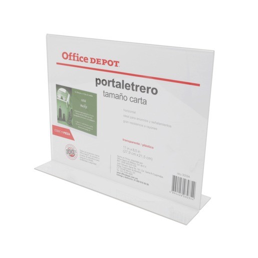 PORTALETRERO OFFICE DEPOT HORIZONTAL 11X8.5 IN