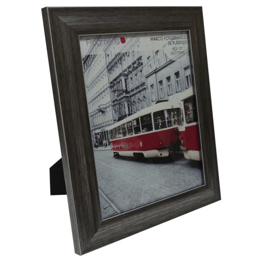 MARCO FRAGMENTS DE PLASTICO PLATINADO 8X10