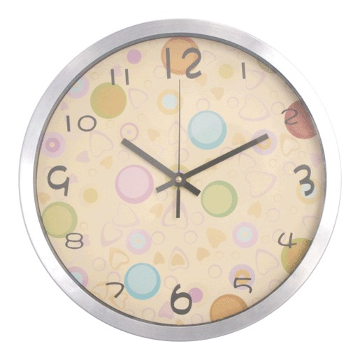 RELOJ DE PARED FRAGMENTS 12 PULG MARCO DE ALUMINIO