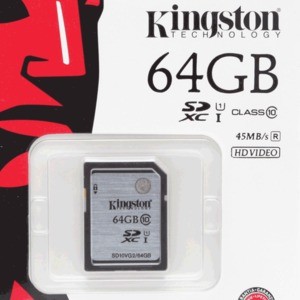 TARJETA SDHC KINGTON 64GB CLASE 10