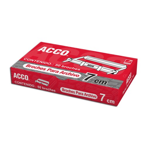 BROCHE ACCO 7CM CAJA CON 50 PIEZAS