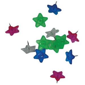 CHINCHETAS EN ESTRELLA COLORES SURTIDOS 60PZAS OD