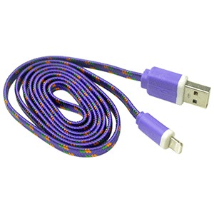 CABLE USB A LIGHTNING SPECTRA (1 MT, FLAT TEJIDO)