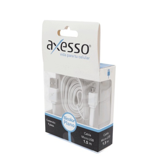 CABLE USB A MICRO USB AXESSO (1.5 MTS)