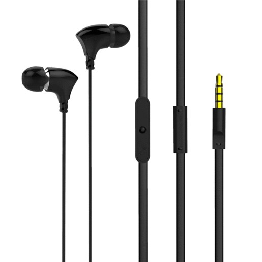 AUDIFONOS IN EAR CON MICROFONO CERAMICA NEGRO