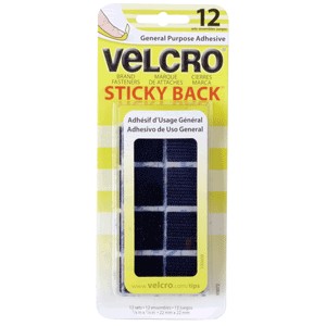 VELCRO CUADROS 22MM COLOR NEGRO