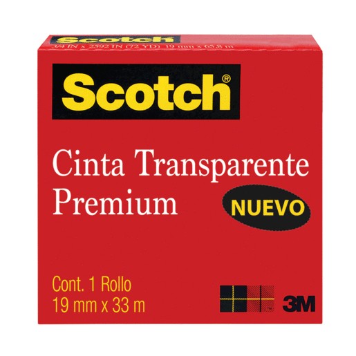 CINTA TRANSPARENTE 19MM X 33M