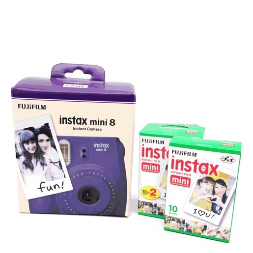 CAMARA FUJI INSTAX MINI8 UVA CON PAPEL FOTOGRAFICO