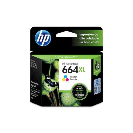 CARTUCHO TRUICOLOR ALTO RENDIM. HP 664XL (F6V30AL)