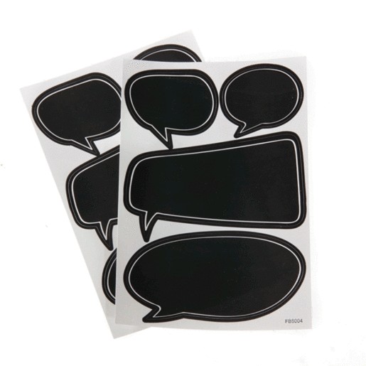 STICKER ETIQUETA PIZARRON COMENTARIOS 8 PIEZAS