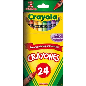 CRAYON ESTANDAR CRAYOLA COLORES SURTIDOS CAJA C/24