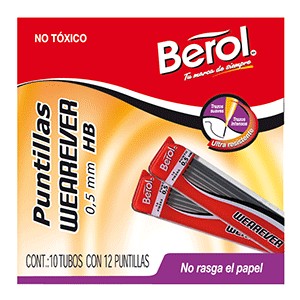 MINAS 0.5 MM CAJA CON 10 TUBOS DE WEAREVER