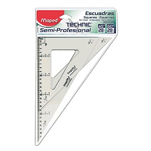 ESCUADRA SEMI-PROFESIONAL CON GRADUACION DE 28 CM