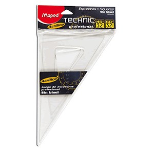 ESCUADRA PROFESIONAL SIN BISEL DE 32 CM