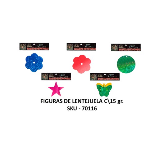 FIGURAS PARA MAQUETA DE LENTEJUELA CON 15 GRS