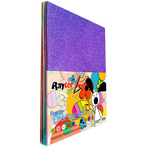 BOLSA DE FOAMY DIAMANTADO CON 10 HOJAS
