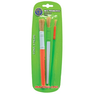 PINCEL ESCOLARES BARRILITO 3 PIEZAS