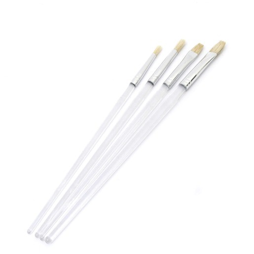 JUEGO DE PINCELES SURTIDO TRANSPARENTE CON 4 PIEZA