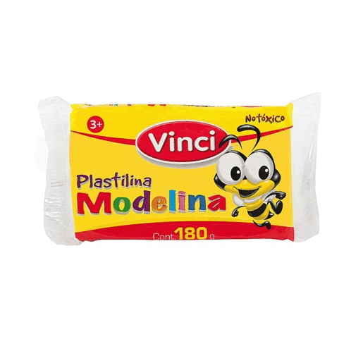 PLASTILINA AMARILLA BARRA 180 GRMS. VINCI