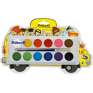 ACUARELA ESCOLAR LAVABLE PELIKAN CON 12 COLORES